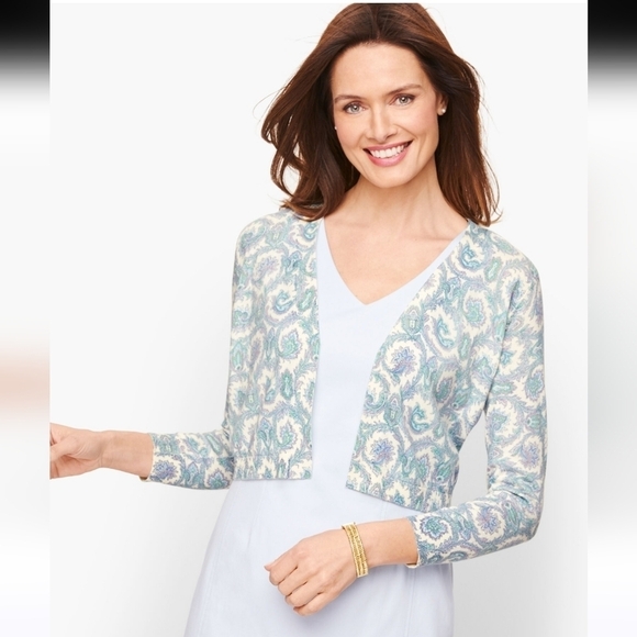 SPIRAL PAISLEY DRESS SHRUG - Picture 2 of 8